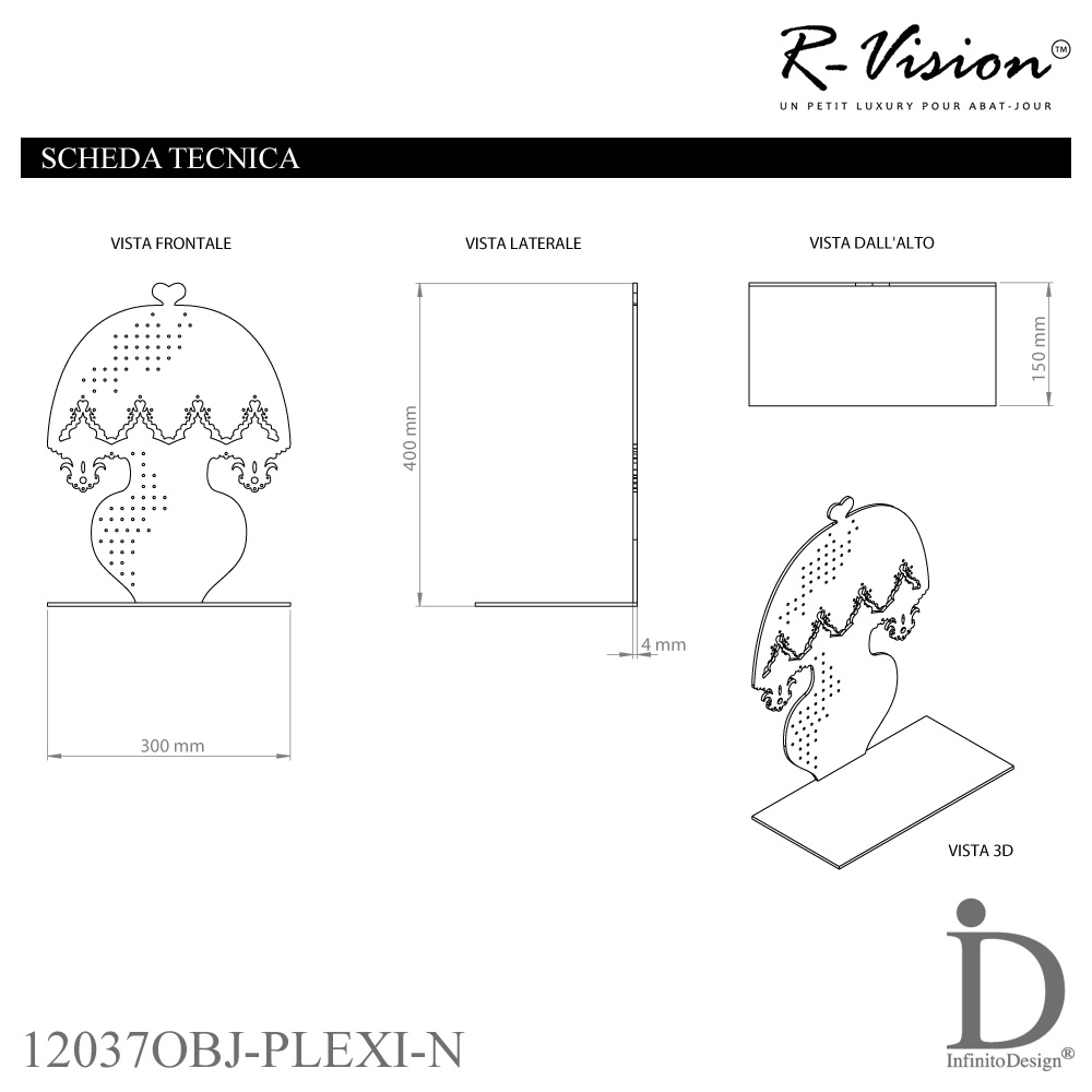 R-Vision Lampade Multiuso - Design Nero - immagine 3