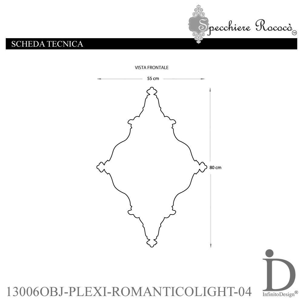 Specchiere Rococò - Romantico Light Argento - immagine 5