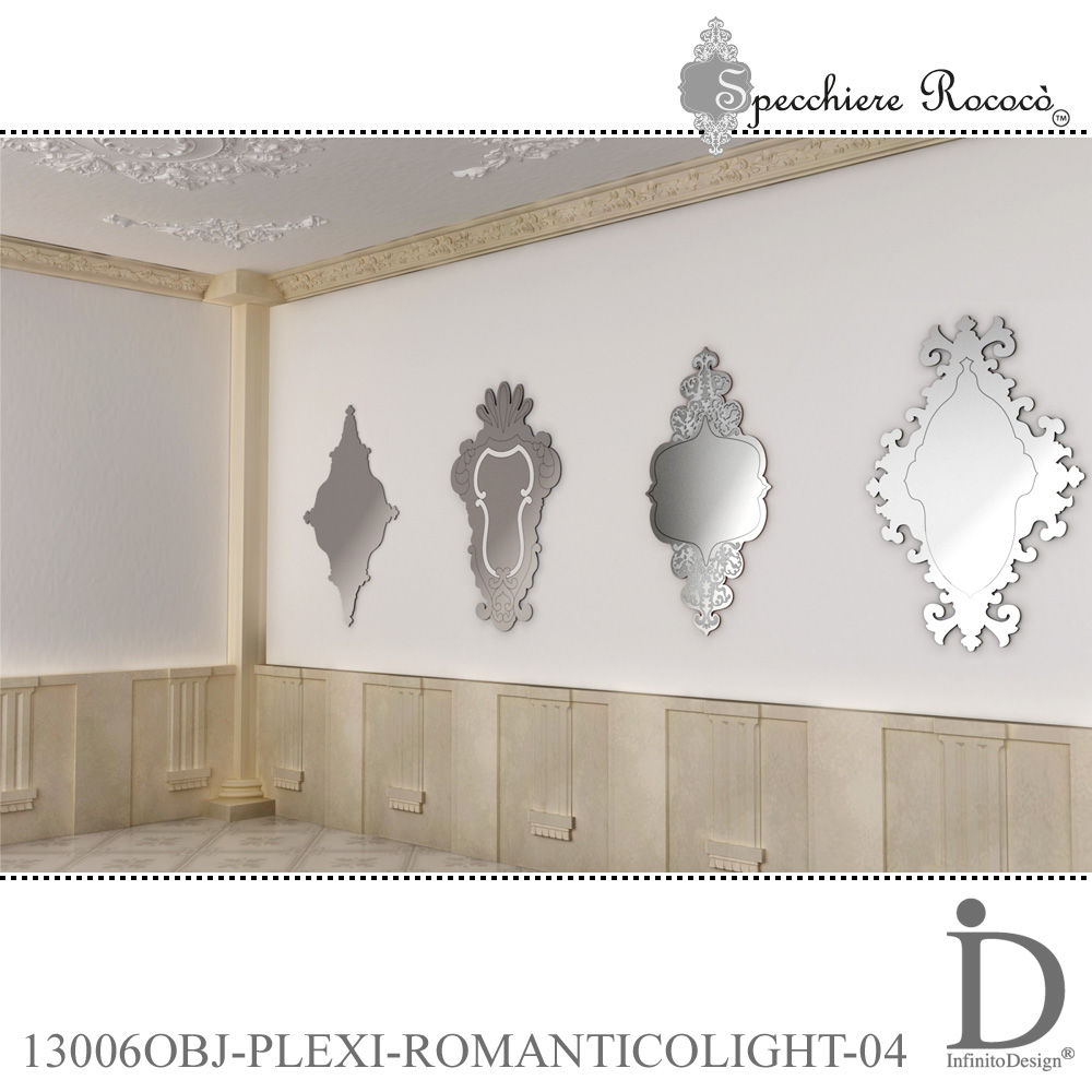 Specchiere Rococò - Romantico Light Argento - immagine 3