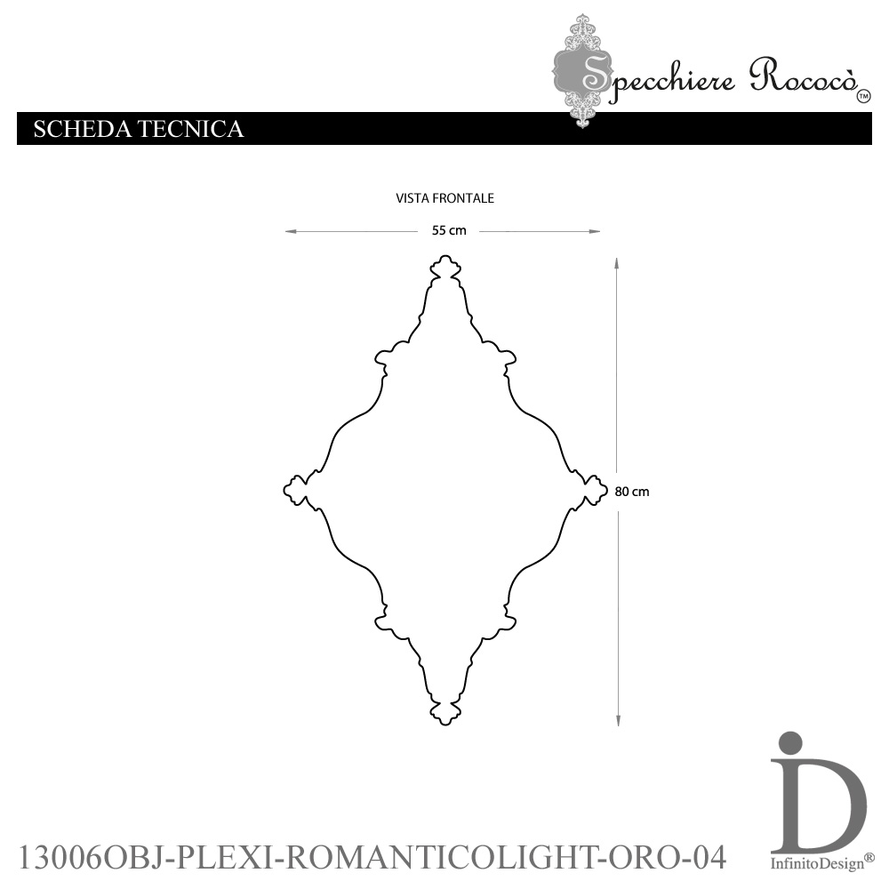 Specchiere Rococò - Romantico Light Oro - immagine 3