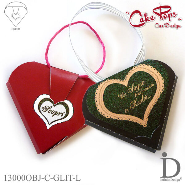 Cuore con Laccetto {Glitter} - immagine 2