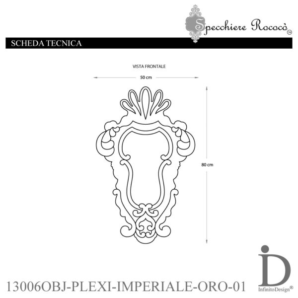 Specchiere Rococò - Imperiale Oro - immagine 4