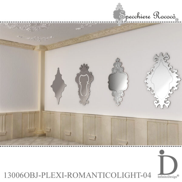 Specchiere Rococò - Romantico Light Argento - immagine 3