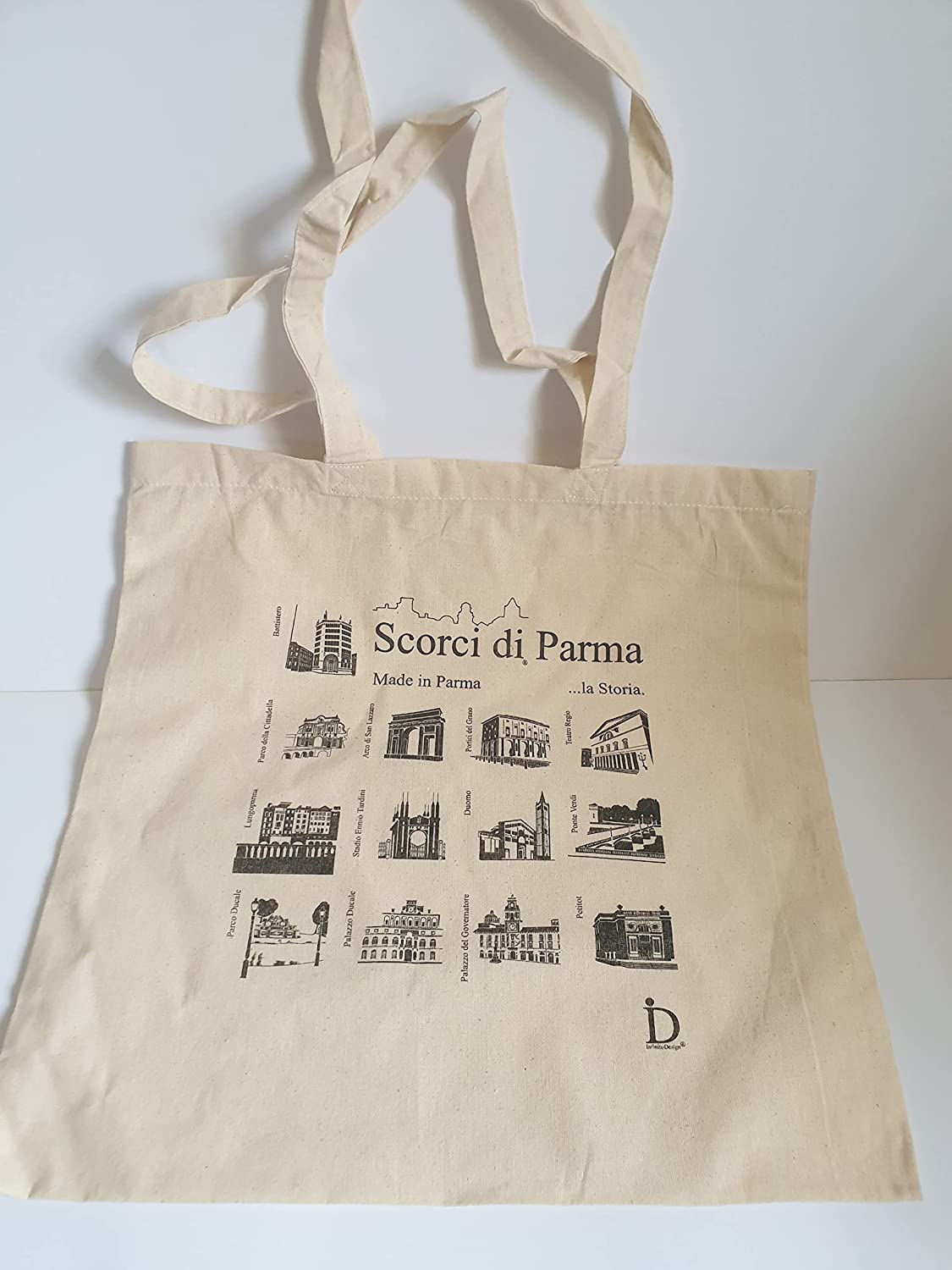 InfinitoDesign Shopper Cofanetto Azzurro - Collezione Scorci di Parma - immagine 6